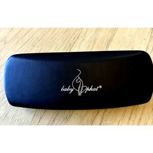 Y2K Baby Phat Sunglasses Case Black Hard Case Pink Liner Eye Glasses Vintage 90s